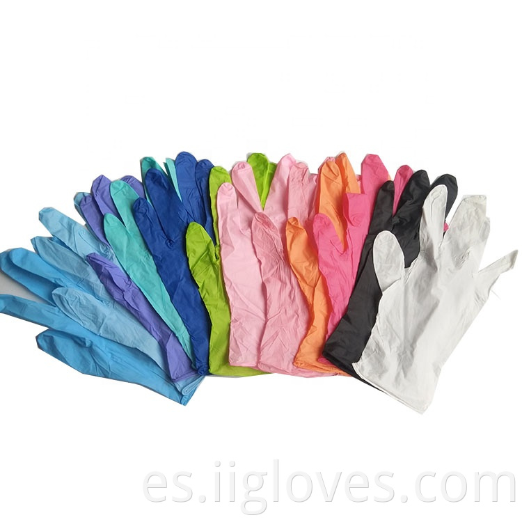 Guantes en polvo desechables de alta calidad Guante de nitrilo Nitrilo Guantes de nitrilo sin polvo